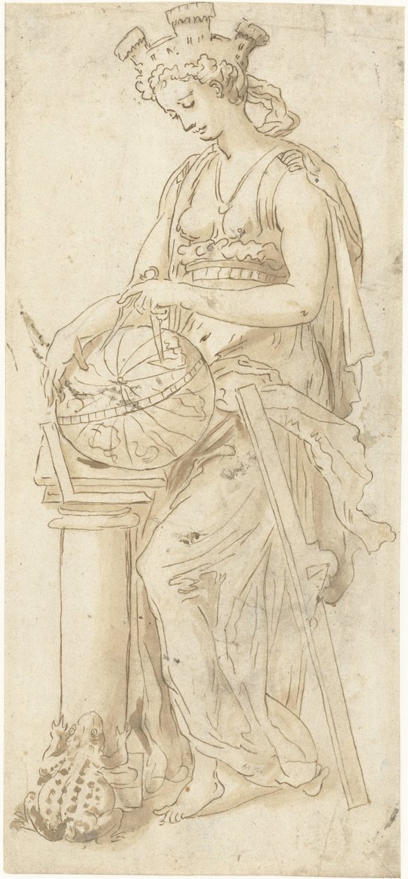 Geometri Designindgang til Antwerpen 1594 (serietitel) af Maerten de Vos