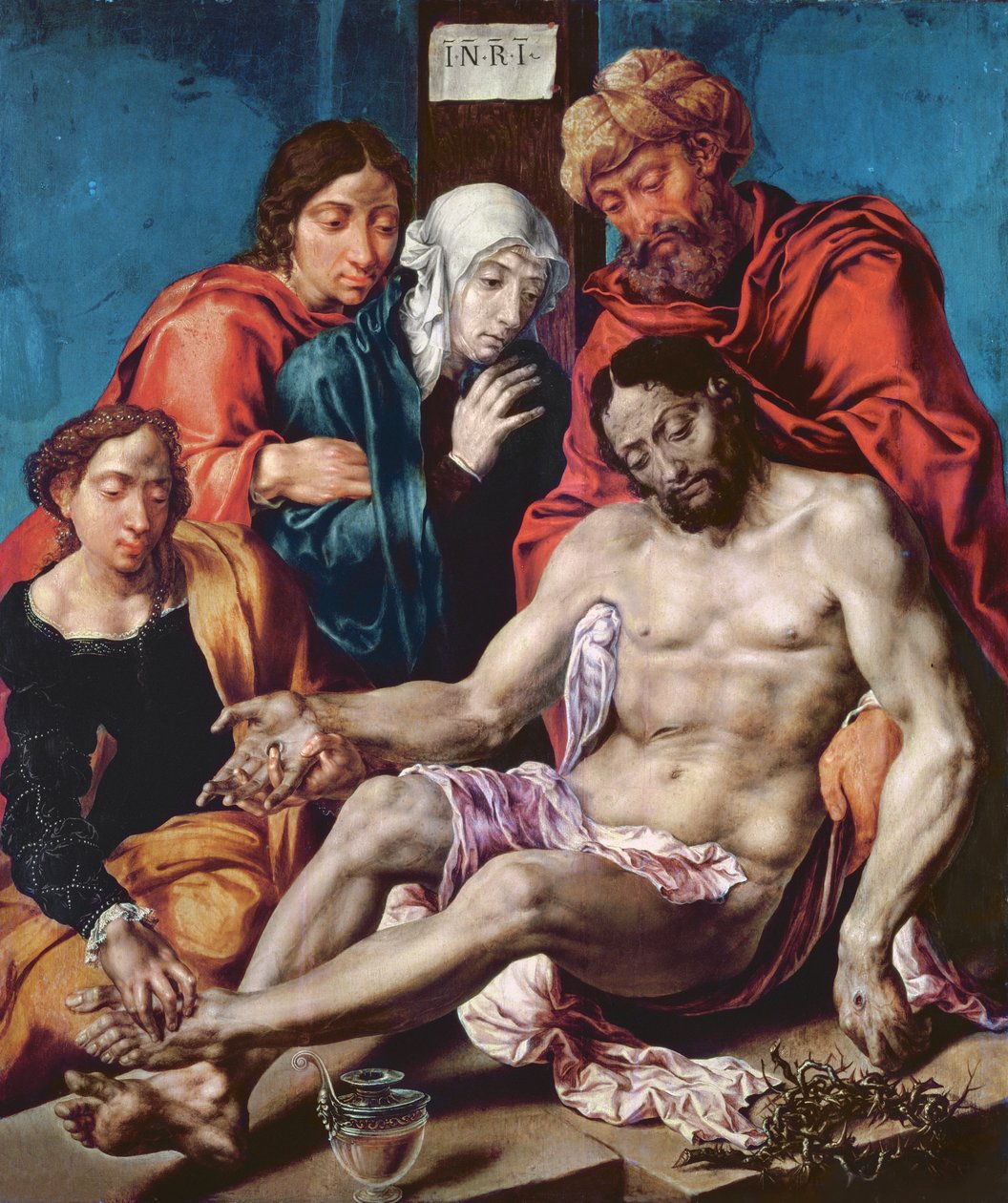 Klagesang, ca. 1540-45 (olie på egetræspanel) af Maerten van Heemskerck