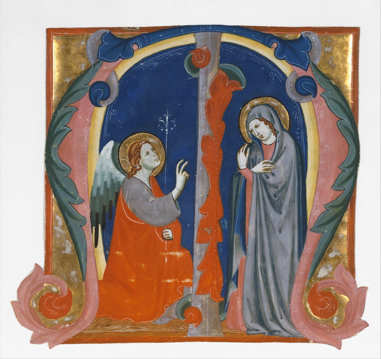 Bebudelse i et indledende M, ca. 1310-15. af Maestro Daddesco