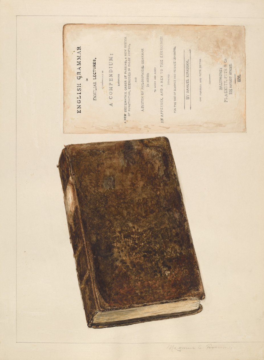 Bog - Engelsk grammatik, ca. 1936. af Magnus S. Fossum