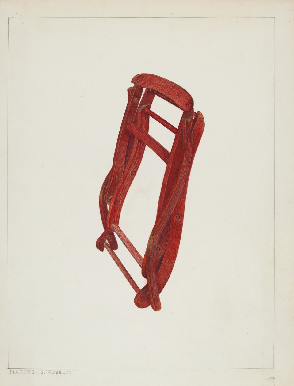 Barneklapstol, ca. 1938. af Magnus S. Fossum