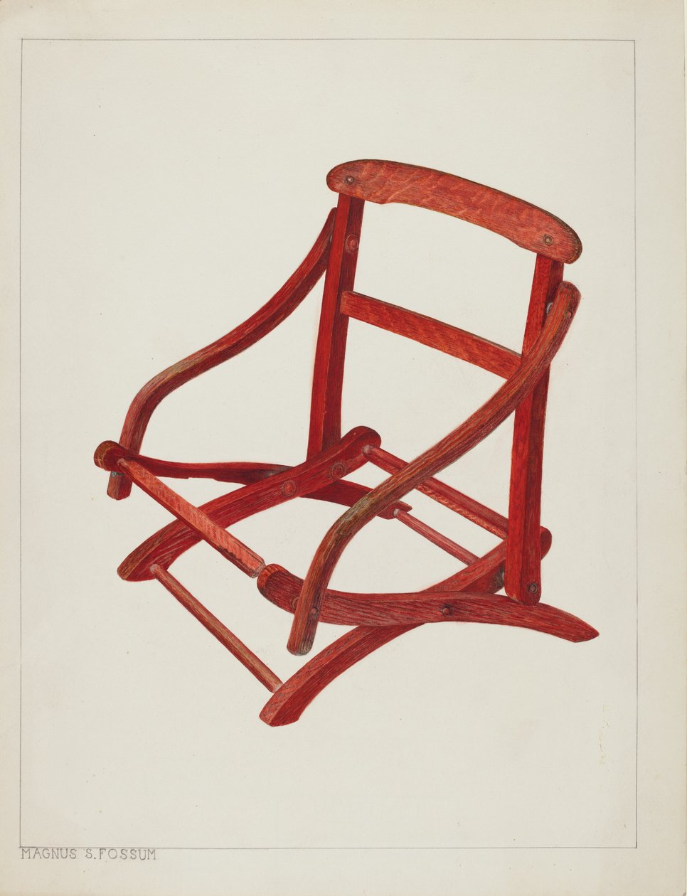 Barneklapstol, ca. 1938. af Magnus S. Fossum