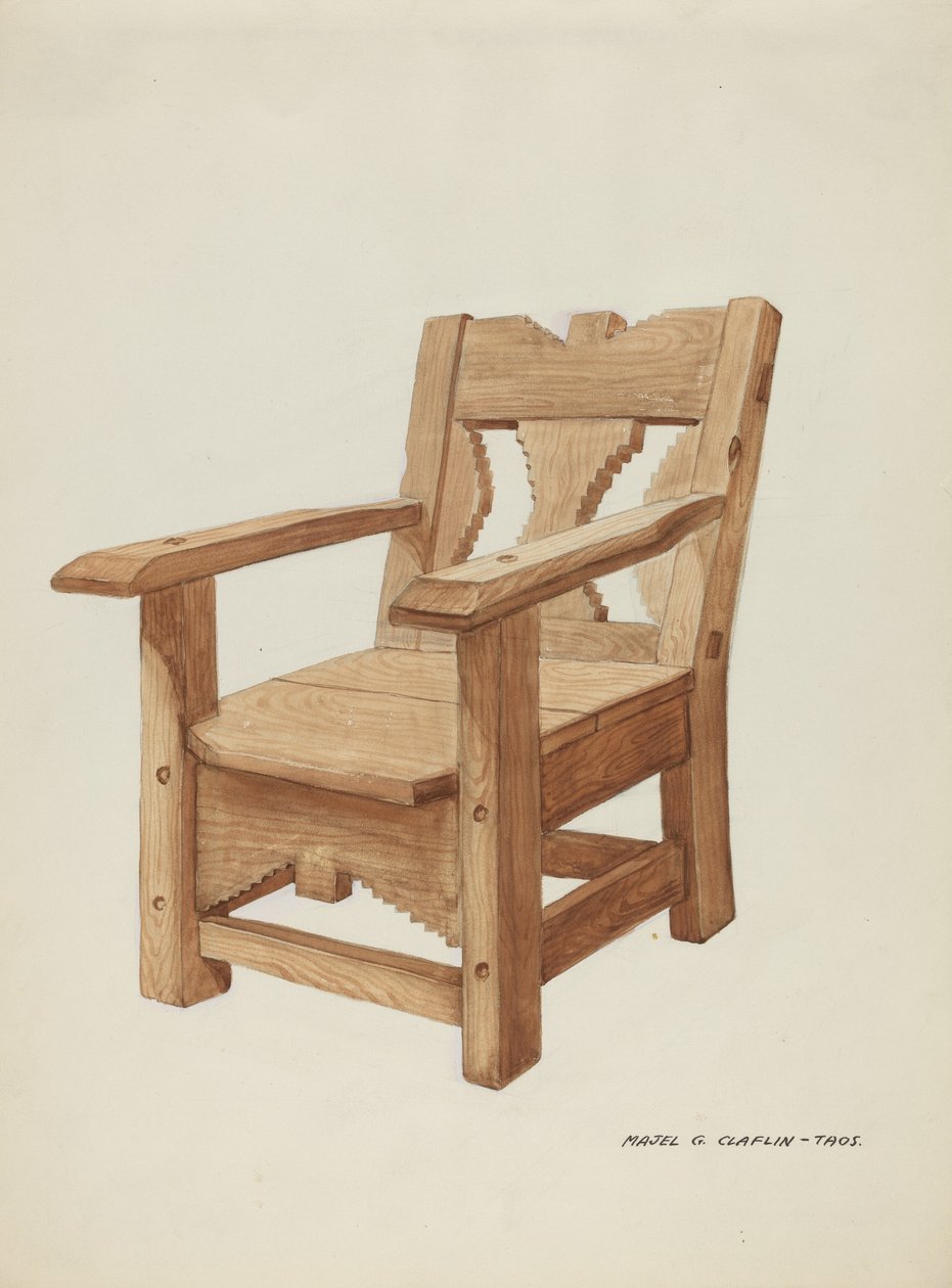 stol, c. 1937. af Majel G. Claflin