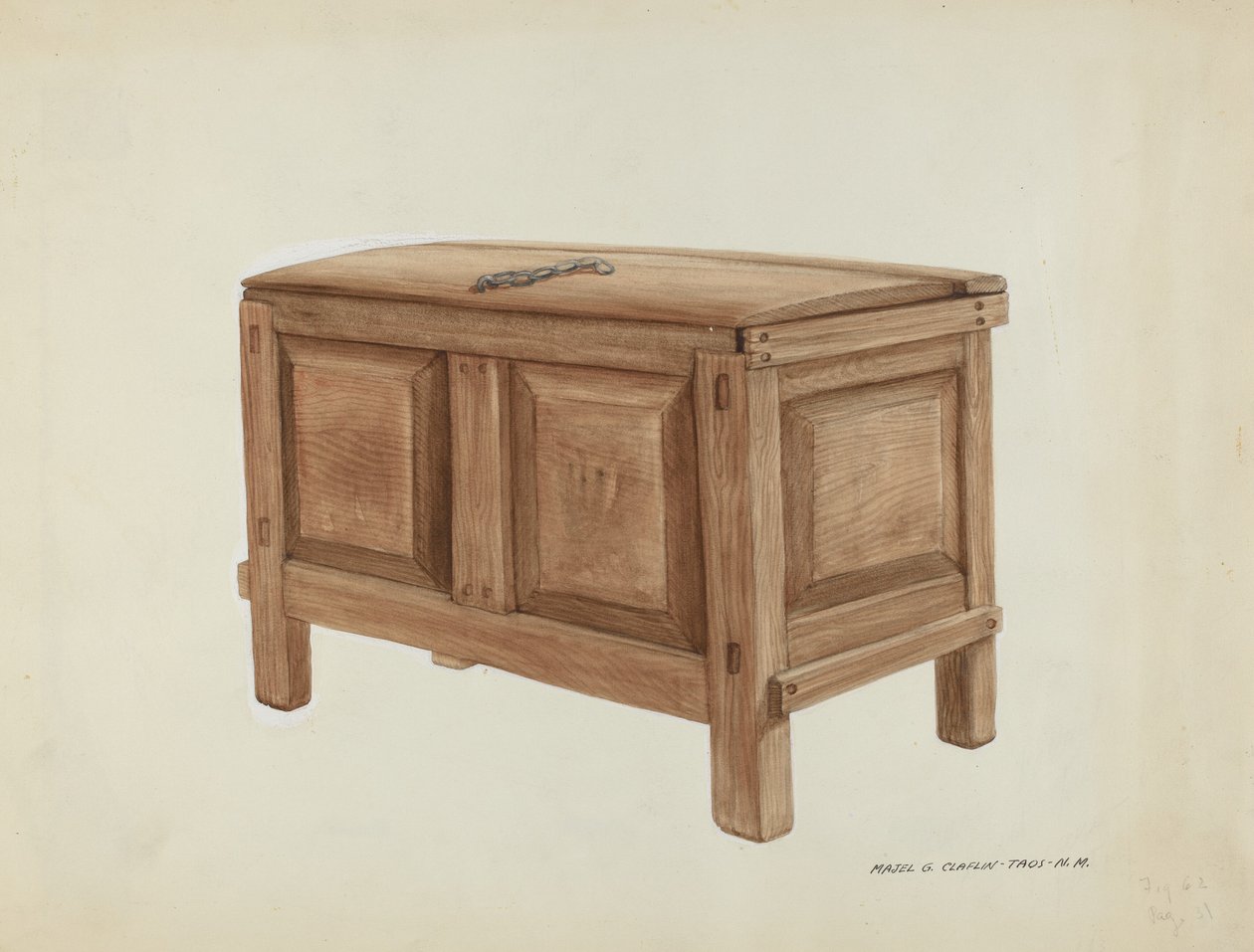 Kornkiste, ca. 1937. af Majel G. Claflin