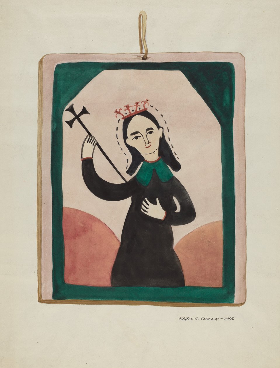 Jomfrualtertavle, ca. 1937. af Majel G. Claflin