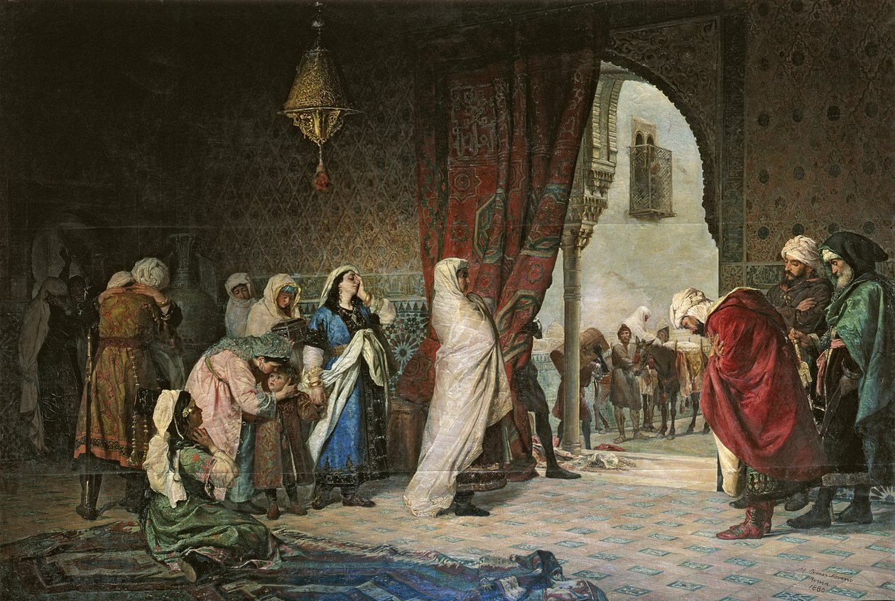 Salida del Boabdil, ved Alhambra af Manuel Gomez Moreno y Gonzalez