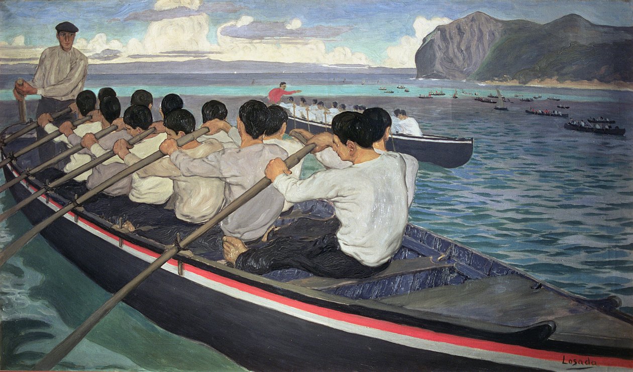 The Rowers, ca. 1912 (olie på lærred) af Manuel Losada