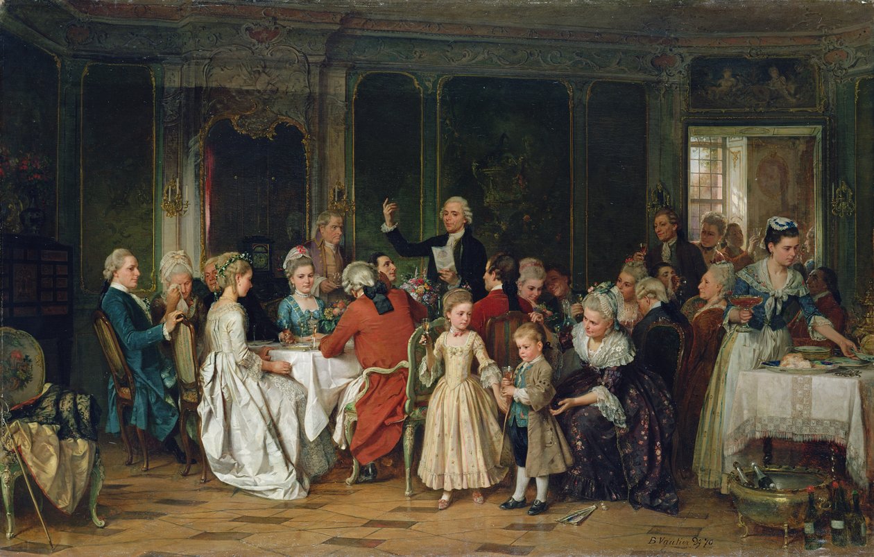 Skål for bruden, 1870 af Marc Louis Benjamin Vautier