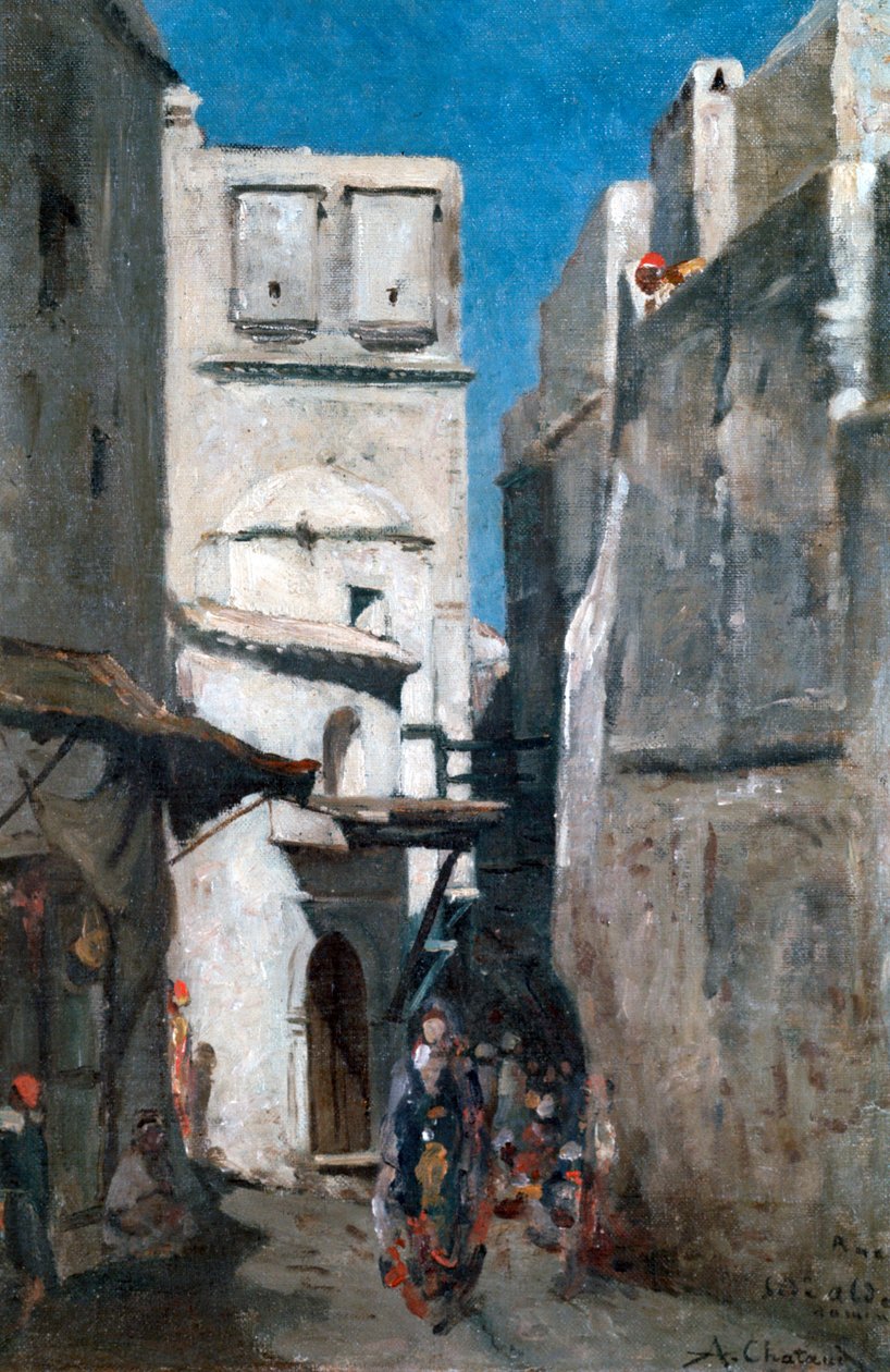 Gade i Algier, c1864-1892 af Marc Alfred Chataud