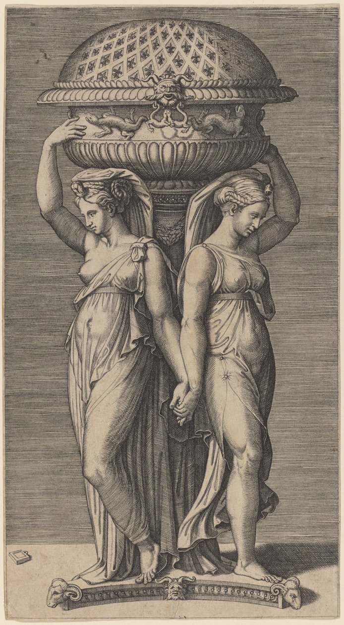 En røgelseskar af Marcantonio Raimondi