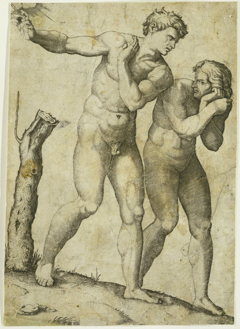 Udvisning fra paradis af Marcantonio Raimondi