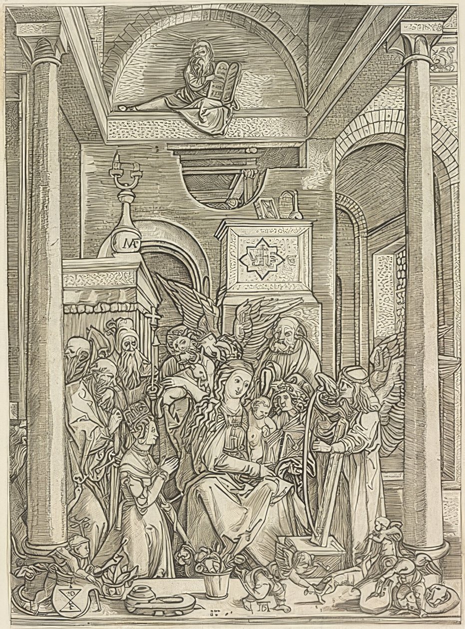 Forherligelse af Maria af Marcantonio Raimondi
