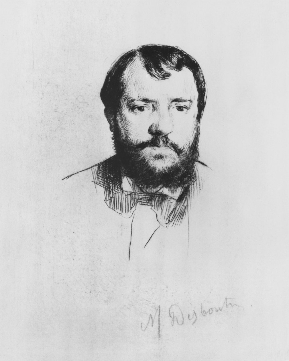 Ernest Hoschede, 1875 (ætsning med tørnål) af Marcellin Gilbert Desboutin