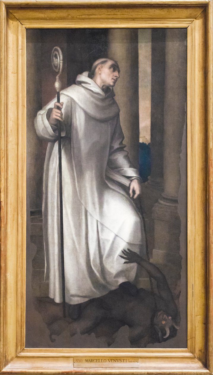 Sankt Bernard knuser en dæmon af Marcello Venusti