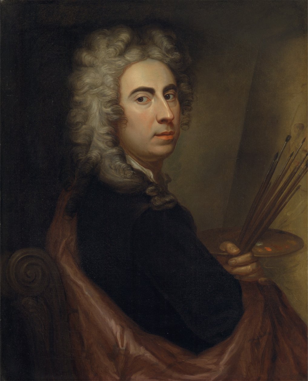 Selvportræt, c.1700 af Marcellus or Marcel Lauron