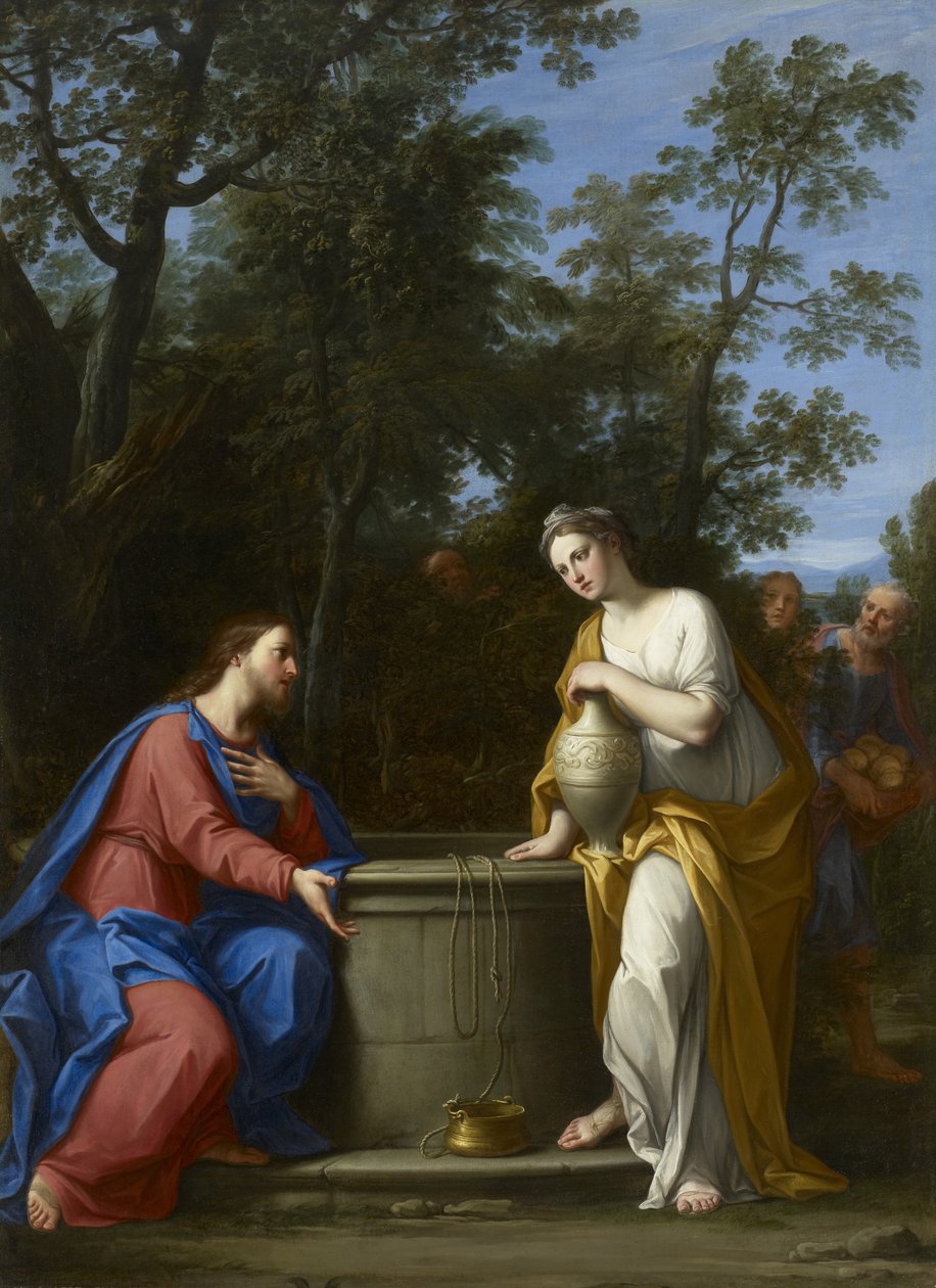 Kristus og Samarias kvinde, ca. 1700 af Marcantonio Franceschini
