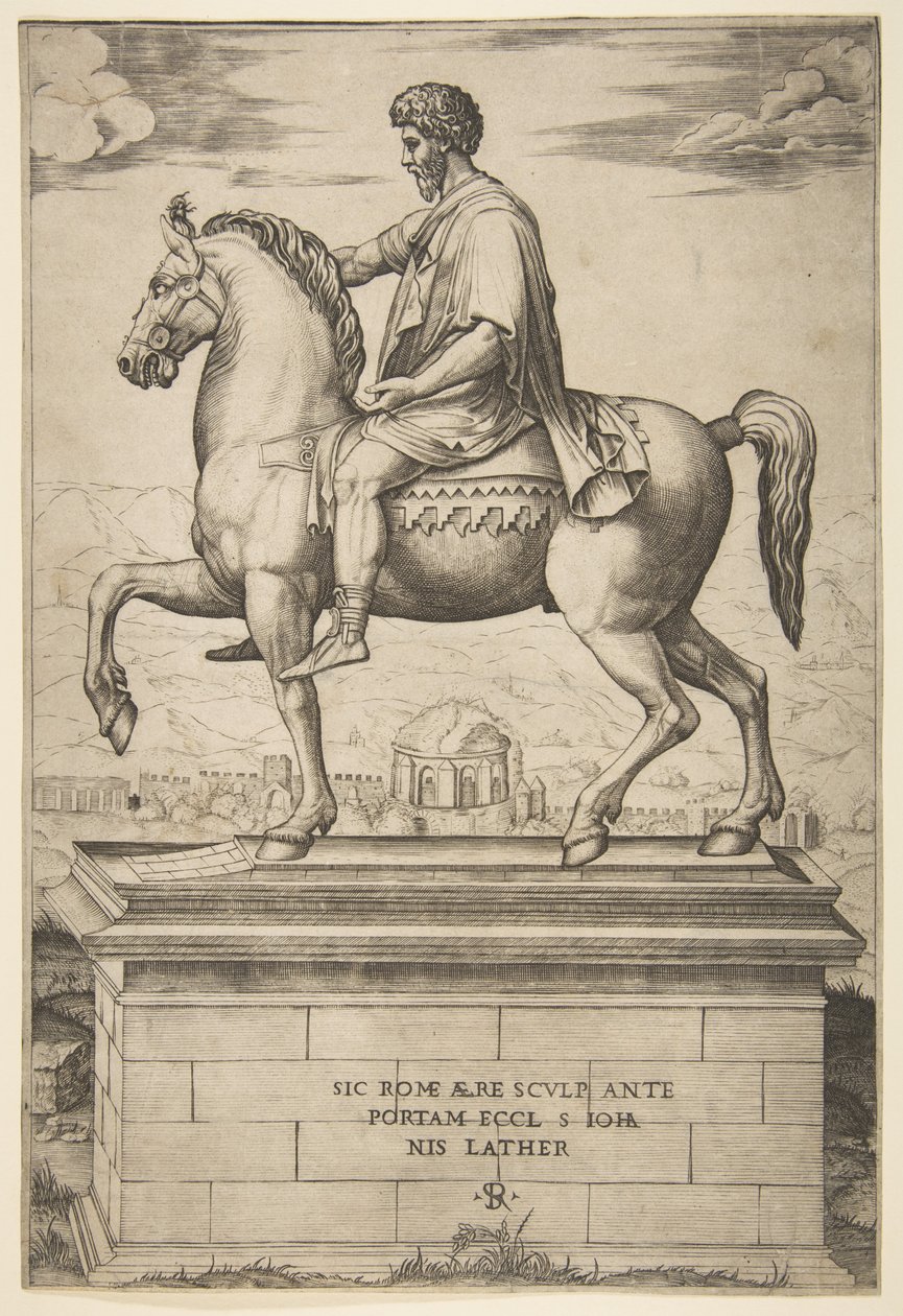 Rytterstatue af Marcus Aurelius, 1515-27. af Marco Dente