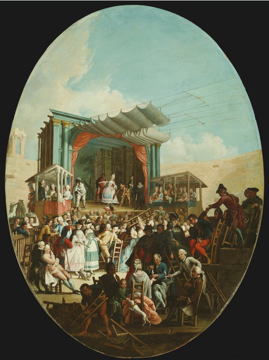 En italiensk komedie i Verona, 1772. af Marco Marcola