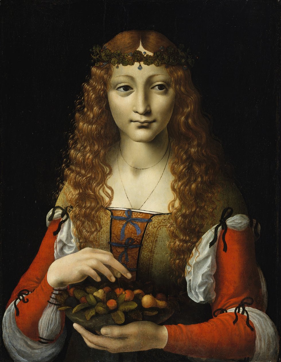 Pige med kirsebær, ca. 1491-95. af Marco d