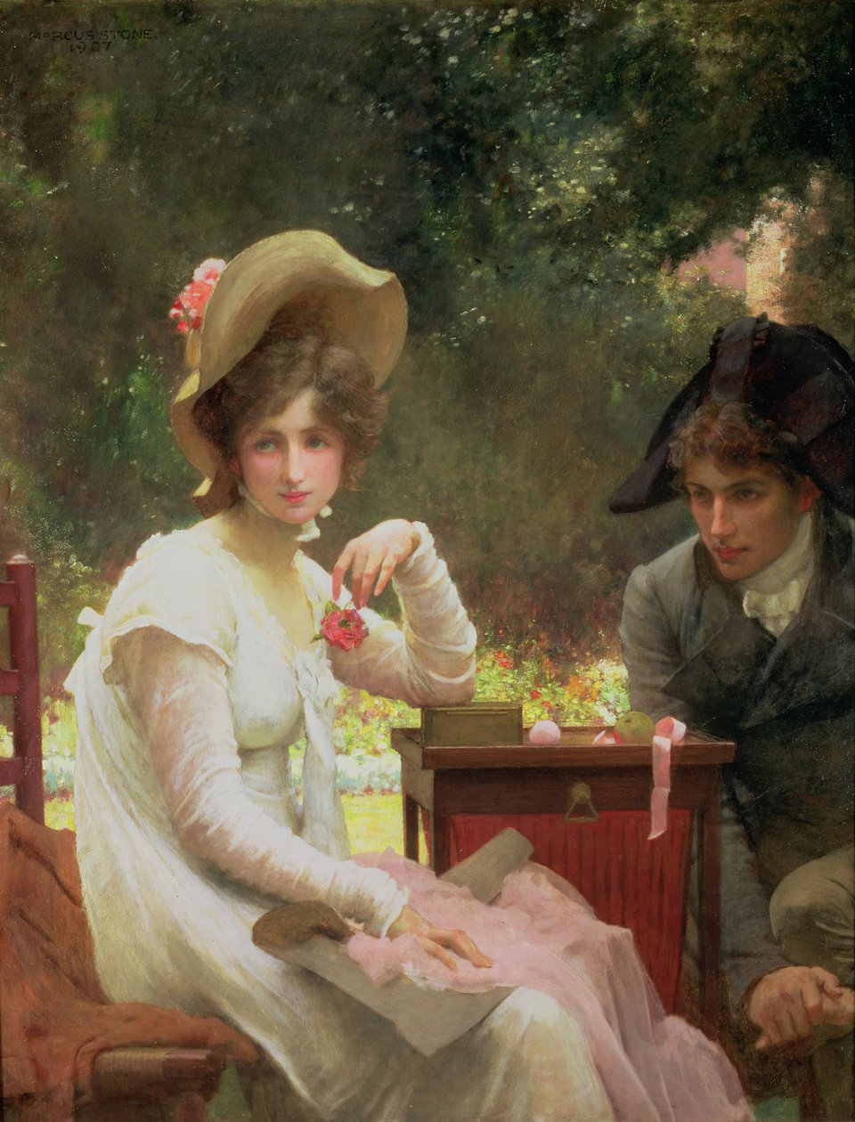 Forelsket, 1907 af Marcus Stone