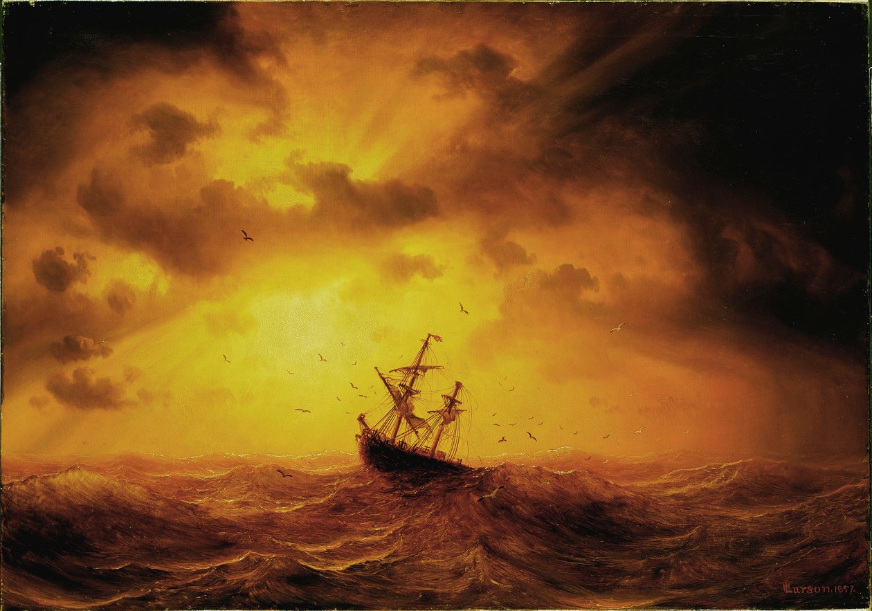Marcus Larson - Storm på havet af Marcus Larson