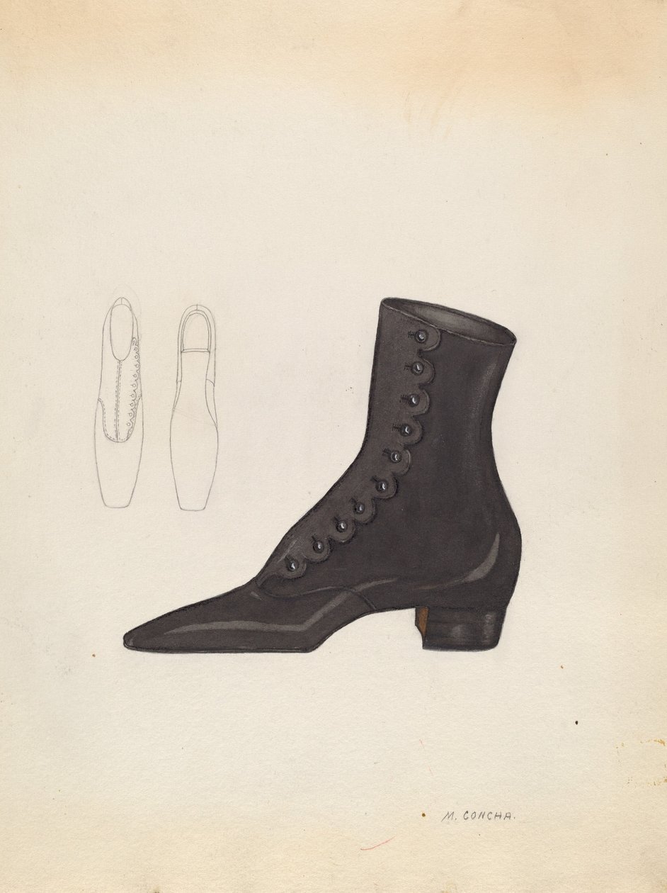 Kvindesko, ca. 1937. af Margaret Concha