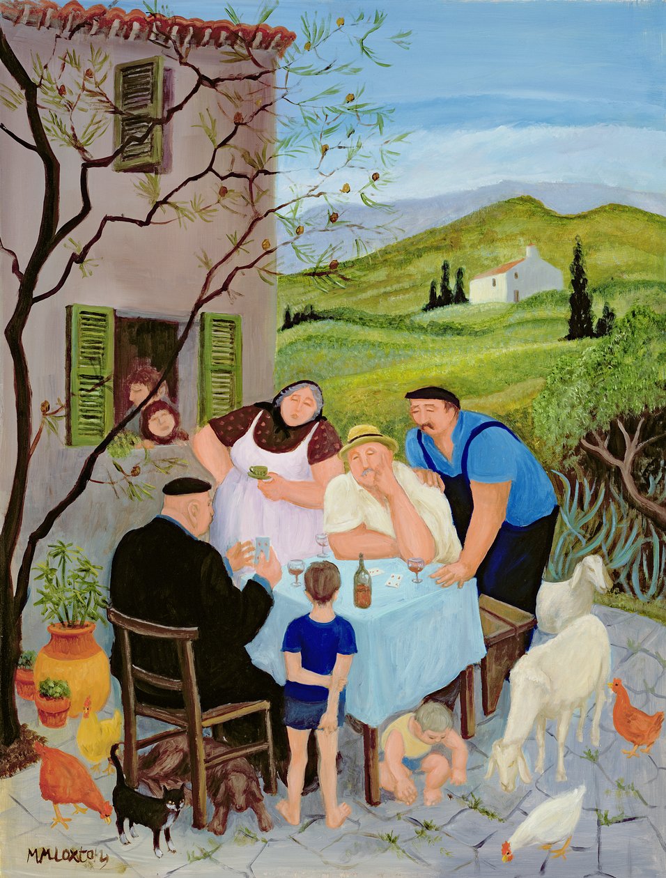 Le Dimanche (olie på lærred) af Margaret Loxton