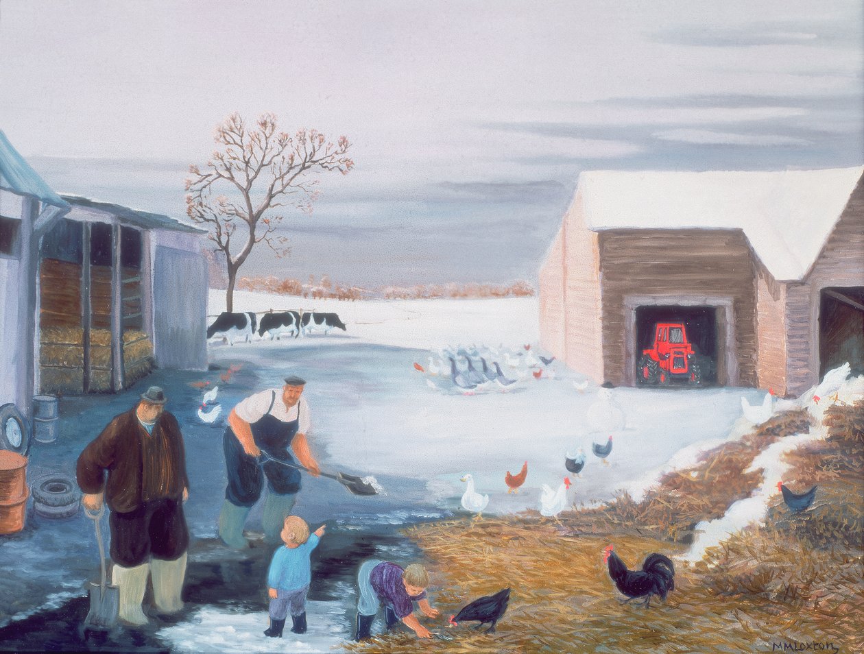 Sne på gården af Margaret Loxton