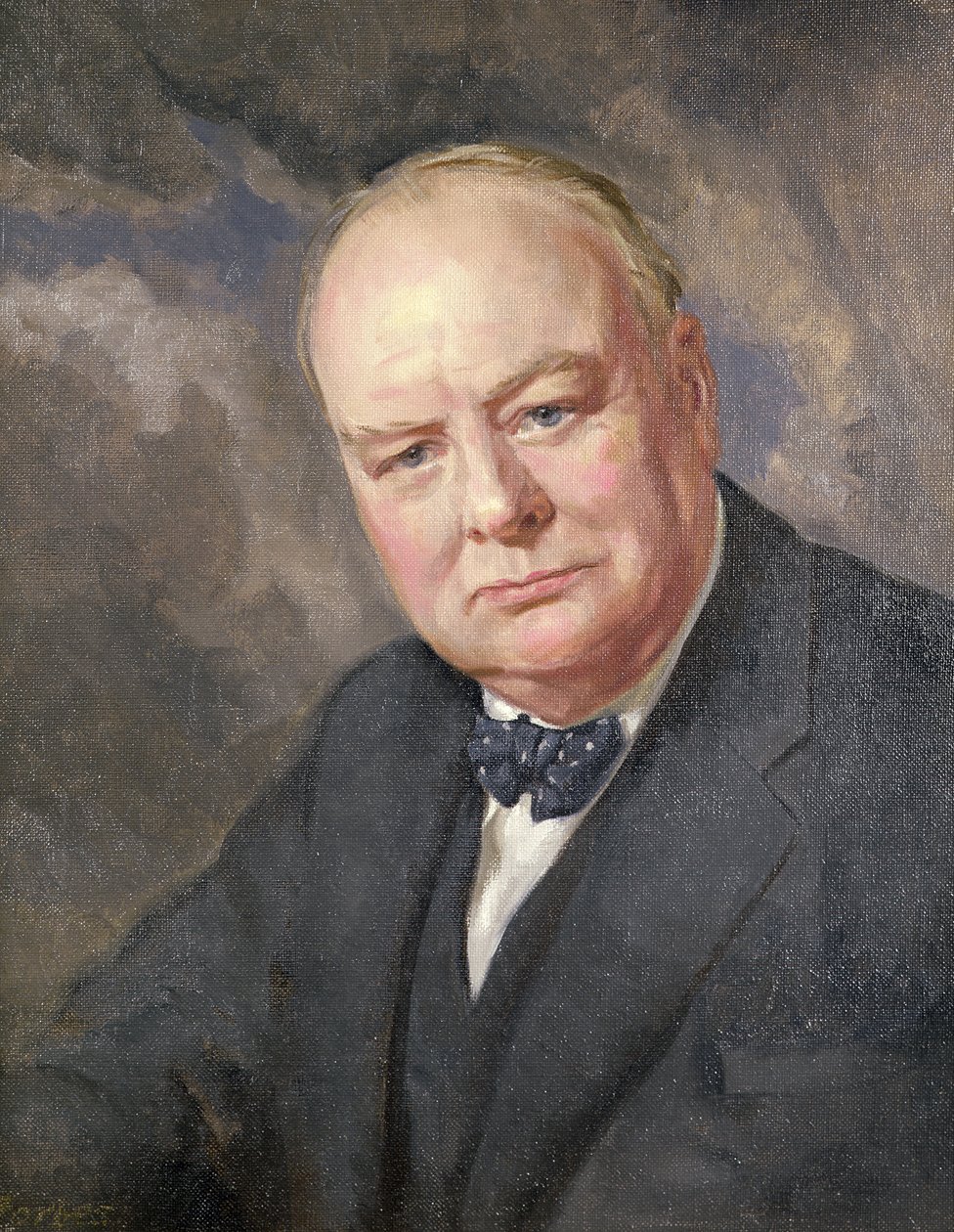 Portræt af Winston Churchill af Margery Forbes