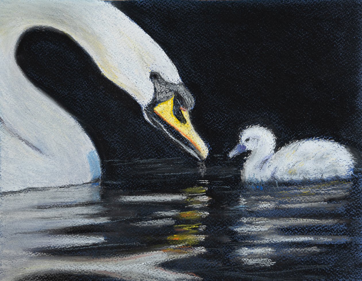 Følg Mummy, 2020 (pastel) af Margo Starkey