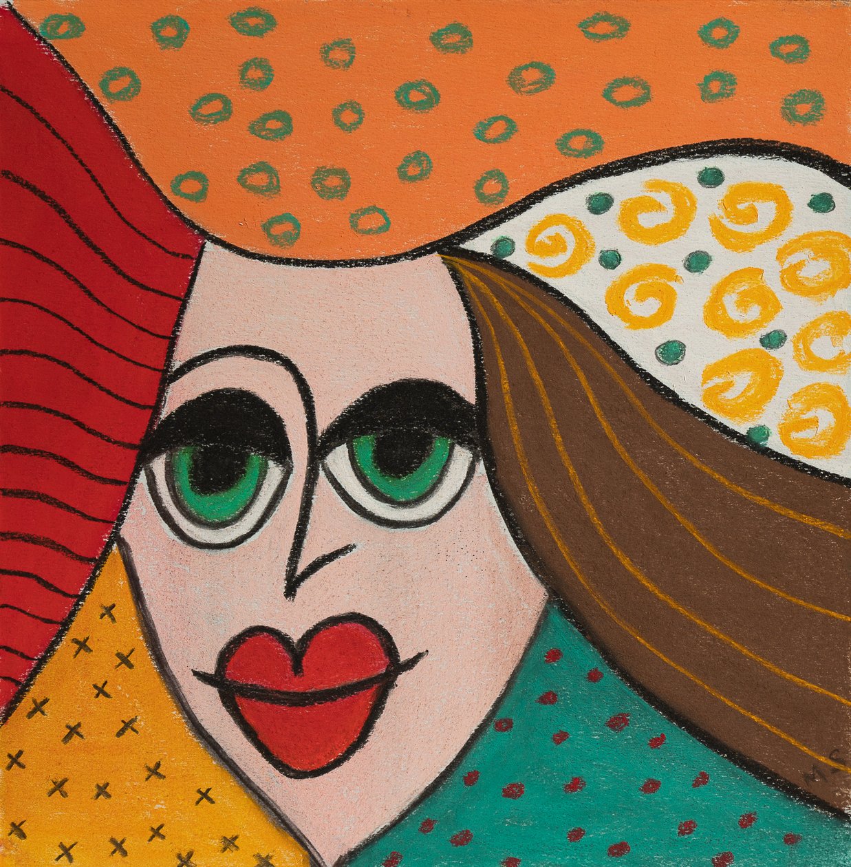 Moderne kvinde, 2021 (pastel) af Margo Starkey