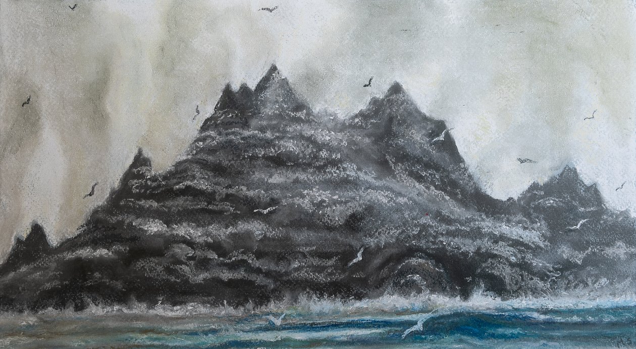 Turbulente hav .S Irland, 2020 (pastel) af Margo Starkey