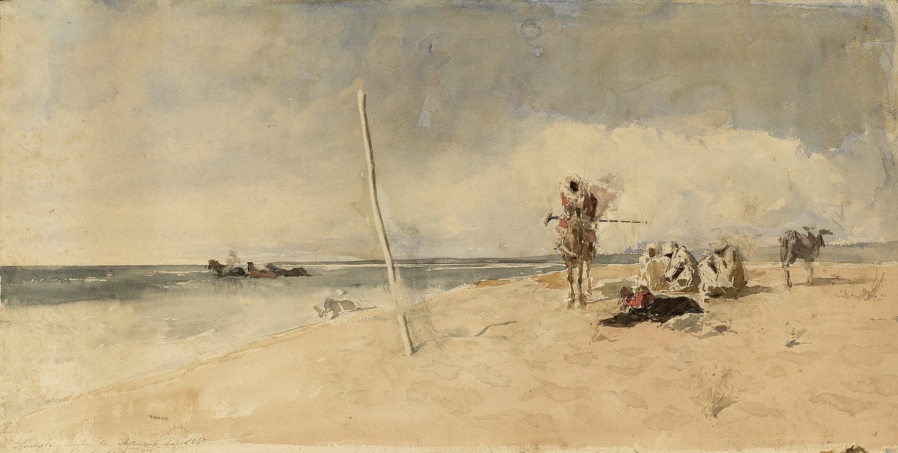 Afrikansk strand af Marià Fortuny