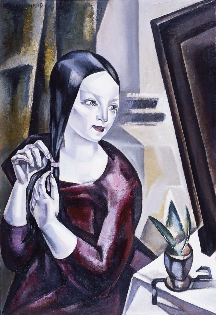 Kvinde foran et spejl, 1922 af Maria Blanchard