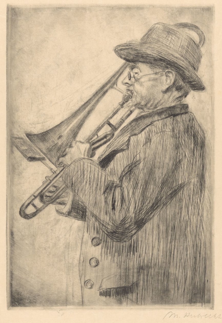 Trombonist af Maria Hubrecht (signed by artist)