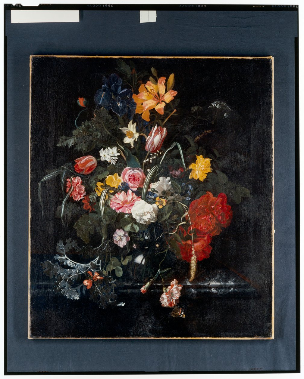 Et stilleben af blomster af Maria van Oosterwyck
