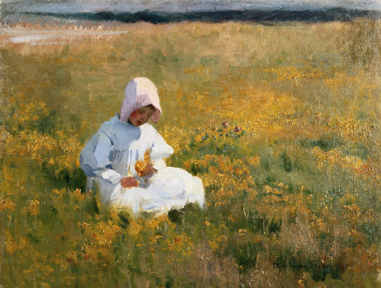 På en Mark af Smørblomster af Marianne Stokes