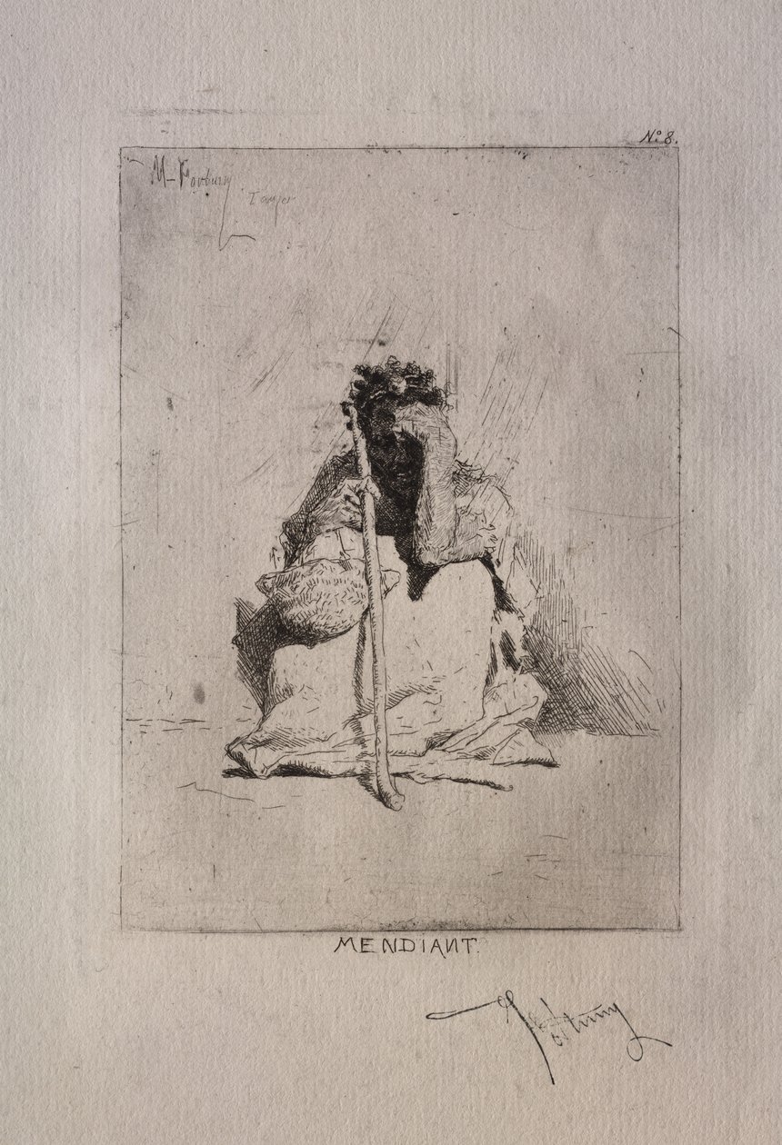 Krøjende tigger. af Mariano Fortuny y Carbó