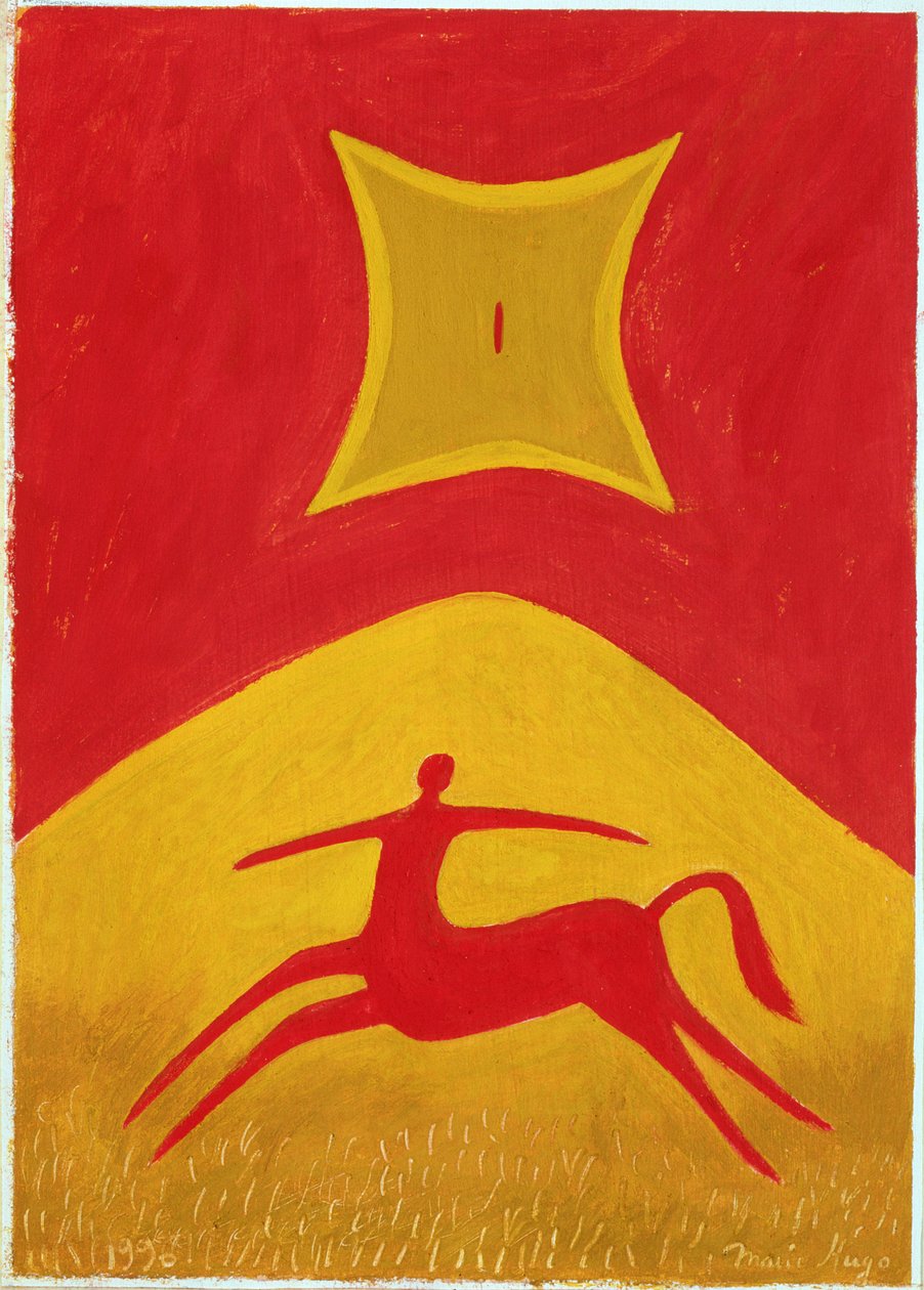 Centaure, 1995 (tempera på papir) af Marie Hugo