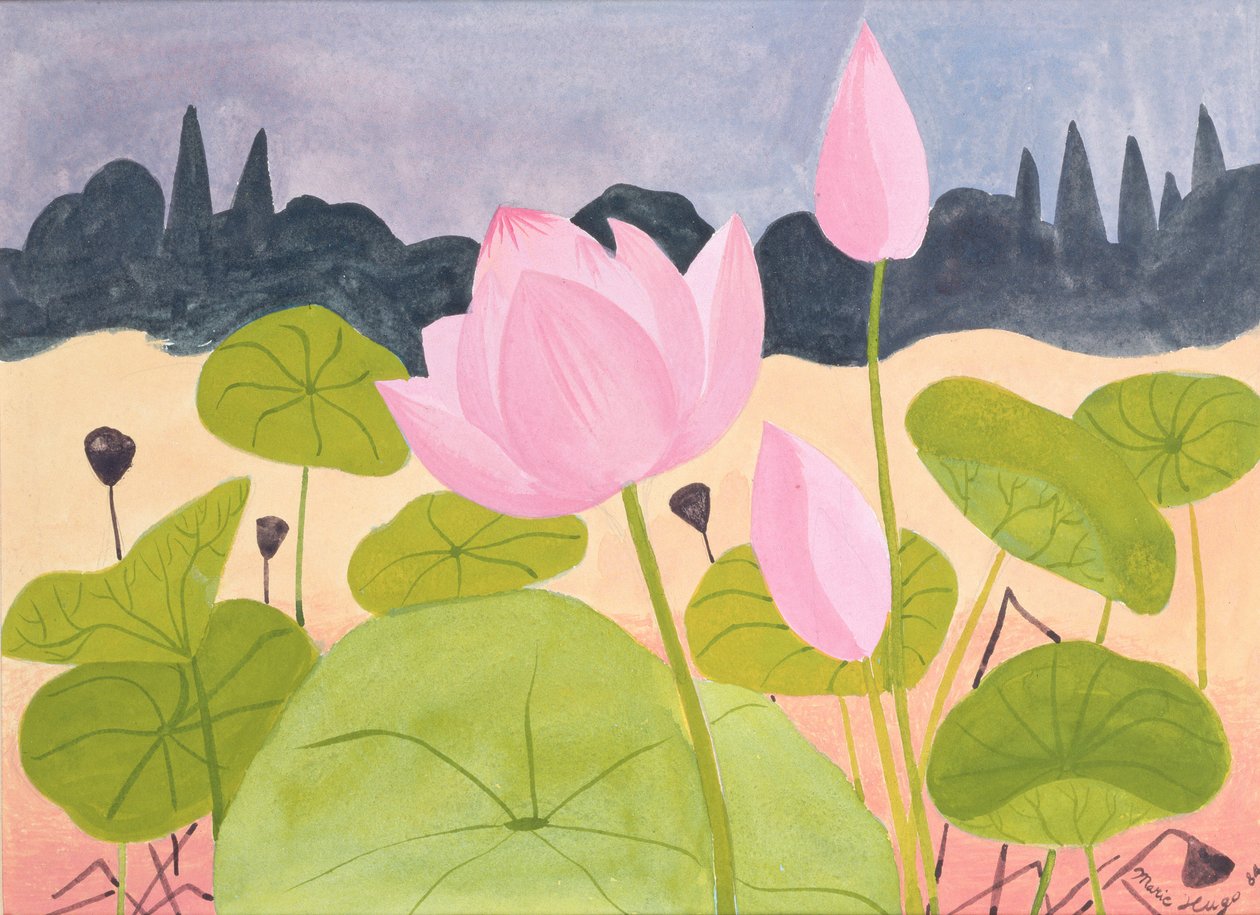 Lotus in the Garrigue, 1984 af Marie Hugo