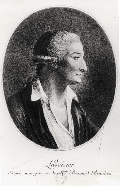 Portræt af Antoine Laurent Lavoisier (1743-94) (heliogravure) af Marie Renee Genevieve Brossard de Beaulieu