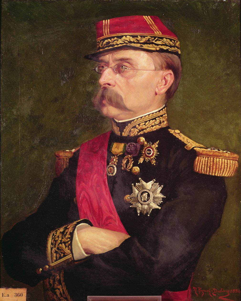 Portræt af general Louis Faidherbe (1818-89) 1884 af Marie Rignot Dubaux