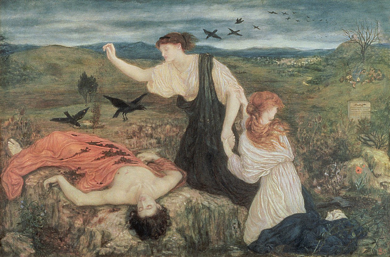 Antigone fra "Antigone" af Sofokles af Marie Spartali Stillman