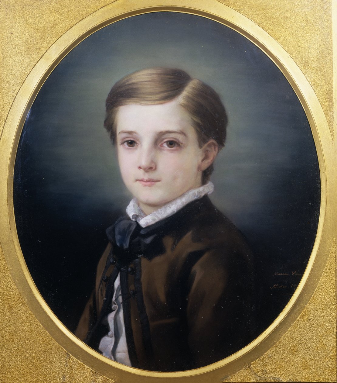 Portræt af Pierre Loti (1850-1923) af hans søster, 1862 af Marie Viaud