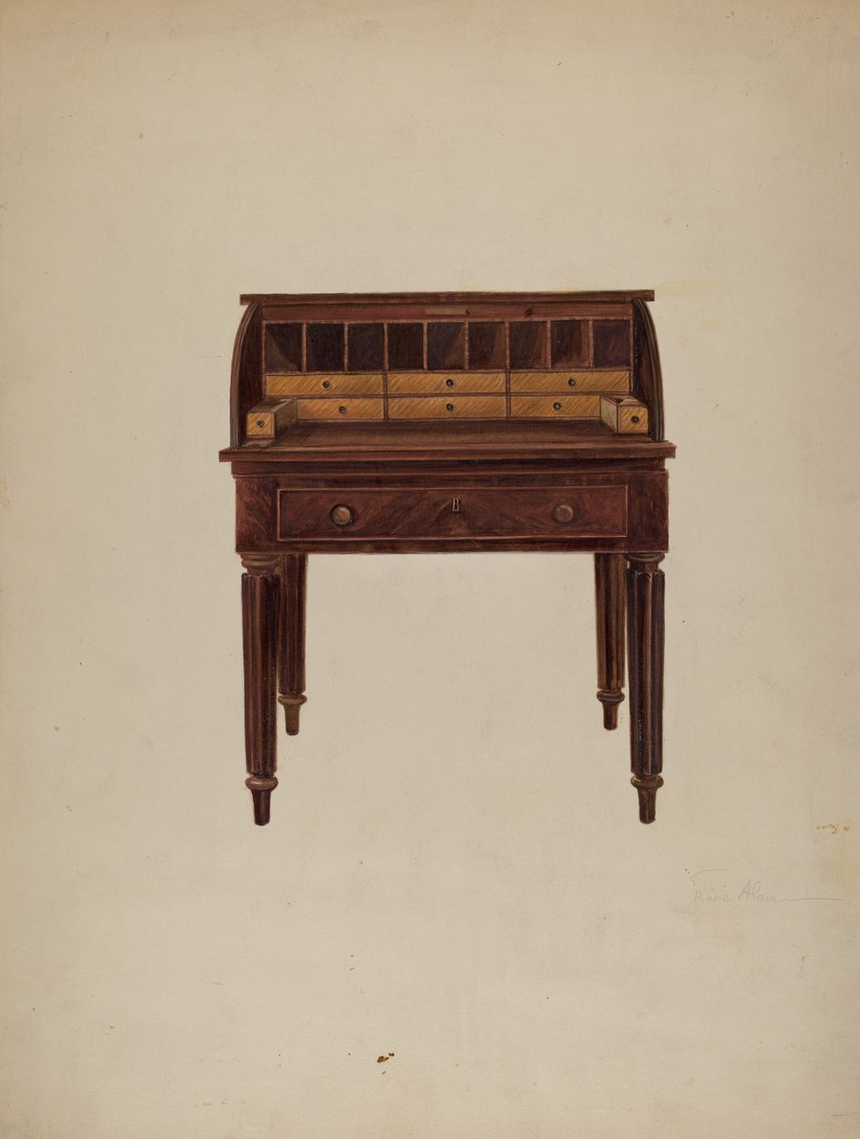 Skrivebord, c. 1940. af Marie Alain