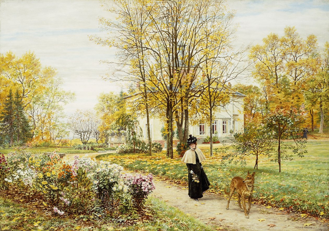Promenade på en efterårsdag, af Marie Francois Firmin Girard