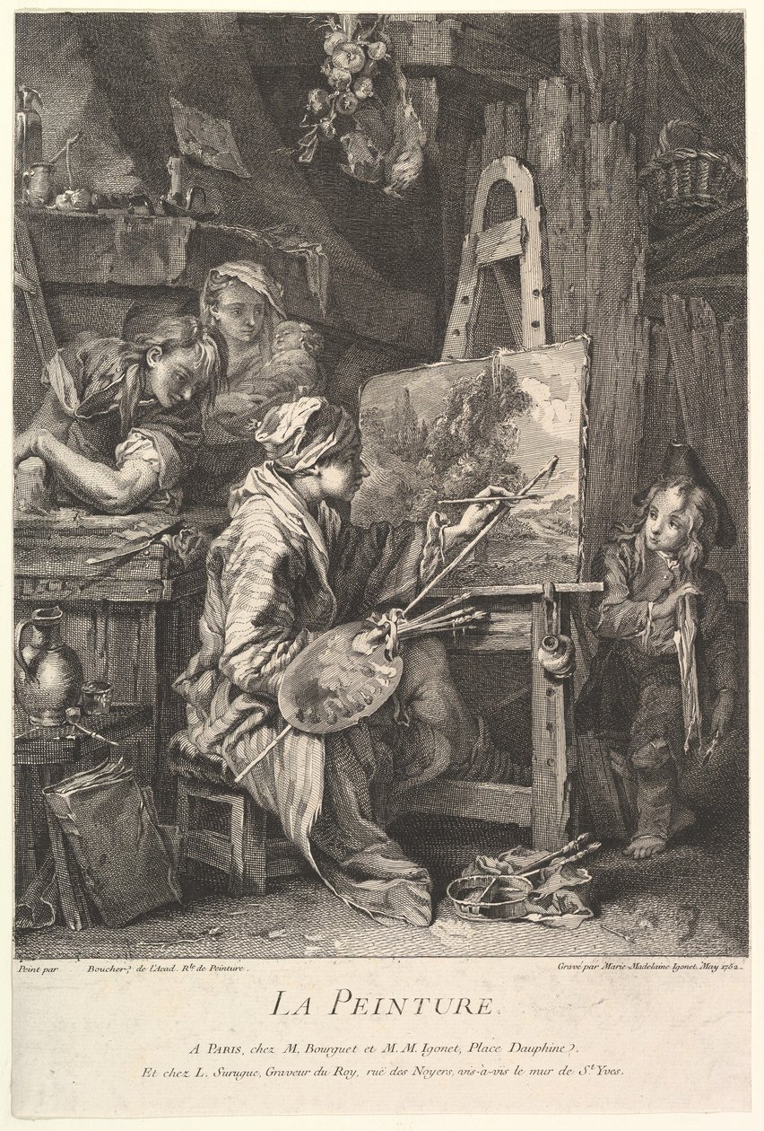 Maleri, 1752. af Marie Madeleine Igonet