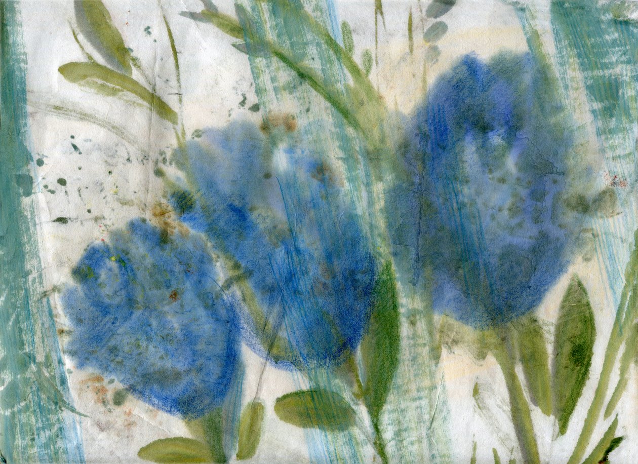 Blå blomster 2 af Marina Falco