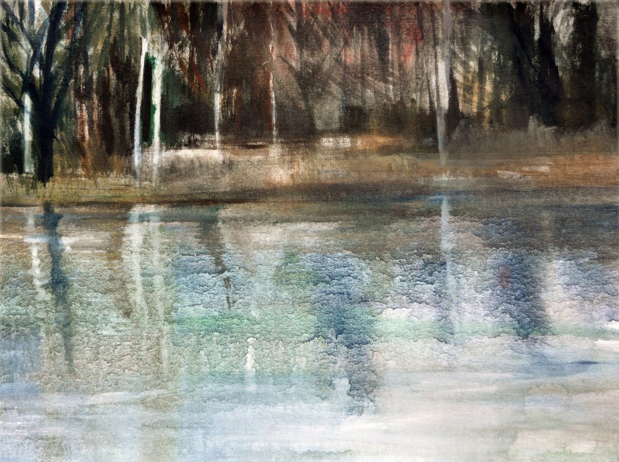 Refleksioner, 2018 (olie på lærred) af Marina Falco