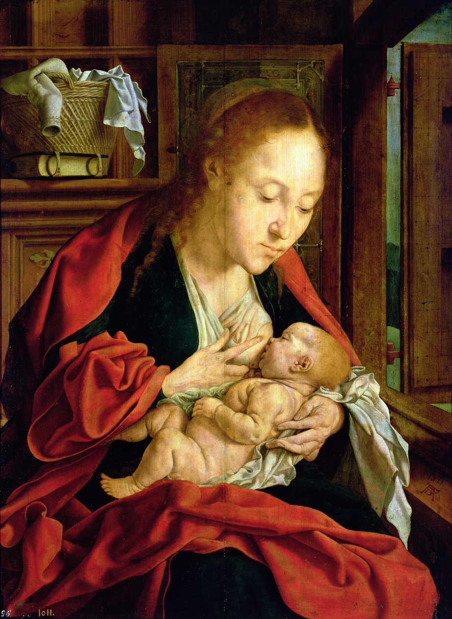 Madonna fodrer Kristusbarnet, 1511 af Marinus van Roejmerswaelen